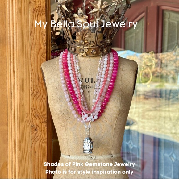 🔹HOST PICK🔹Rose Quartz Fairy Bell Necklace - Picture 6 of 9